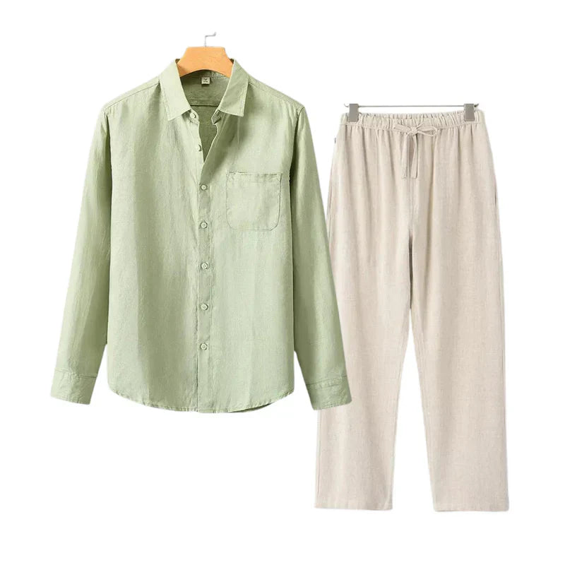 Monte Seu Outfit 'Aristocrat' - Linho Manga Longa