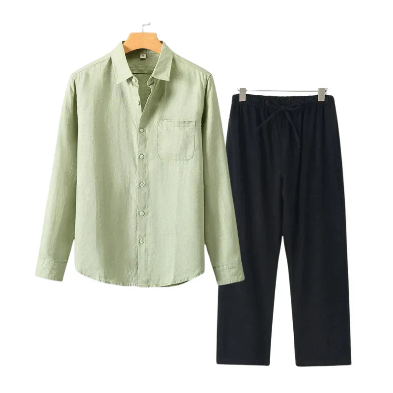 Monte Seu Outfit 'Aristocrat' - Linho Manga Longa