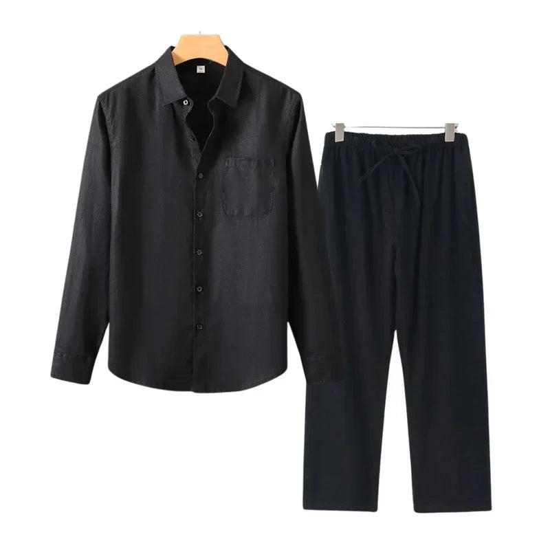 Monte Seu Outfit 'Aristocrat' - Linho Manga Longa