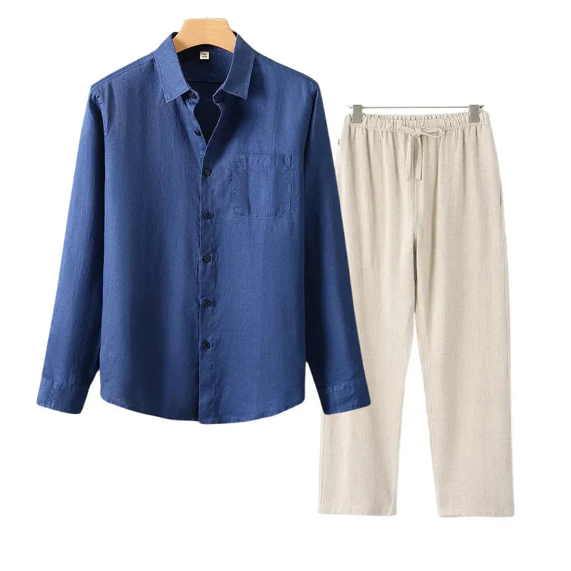Monte Seu Outfit 'Aristocrat' - Linho Manga Longa