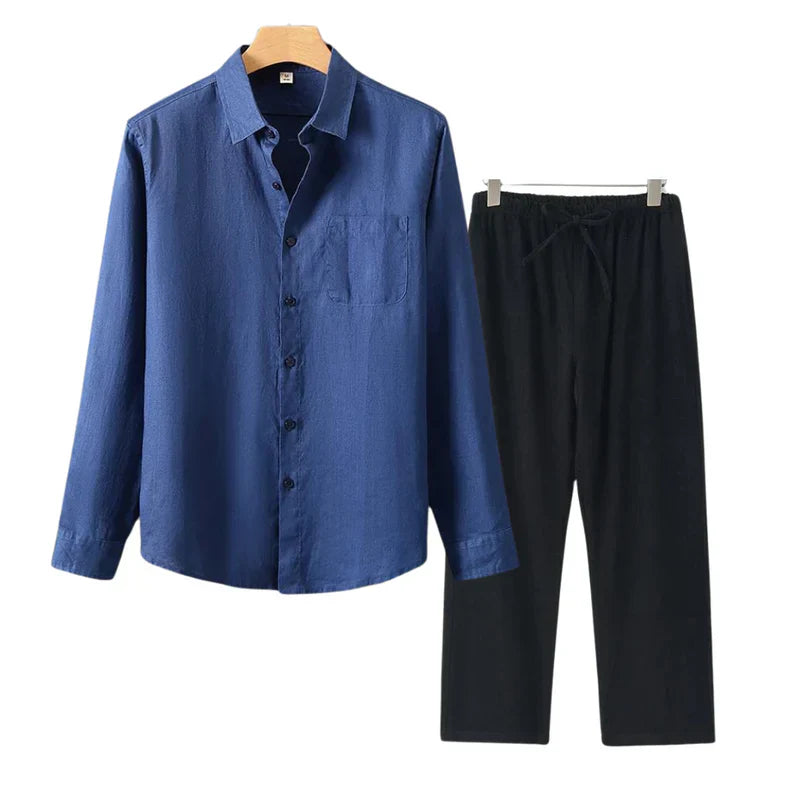 Monte Seu Outfit 'Aristocrat' - Linho Manga Longa