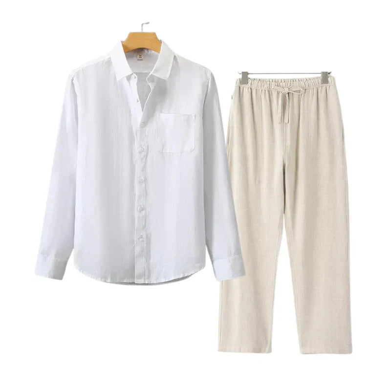 Monte Seu Outfit 'Aristocrat' - Linho Manga Longa