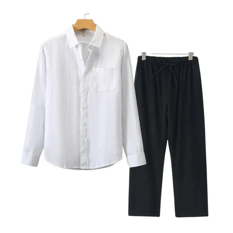 Monte Seu Outfit 'Aristocrat' - Linho Manga Longa