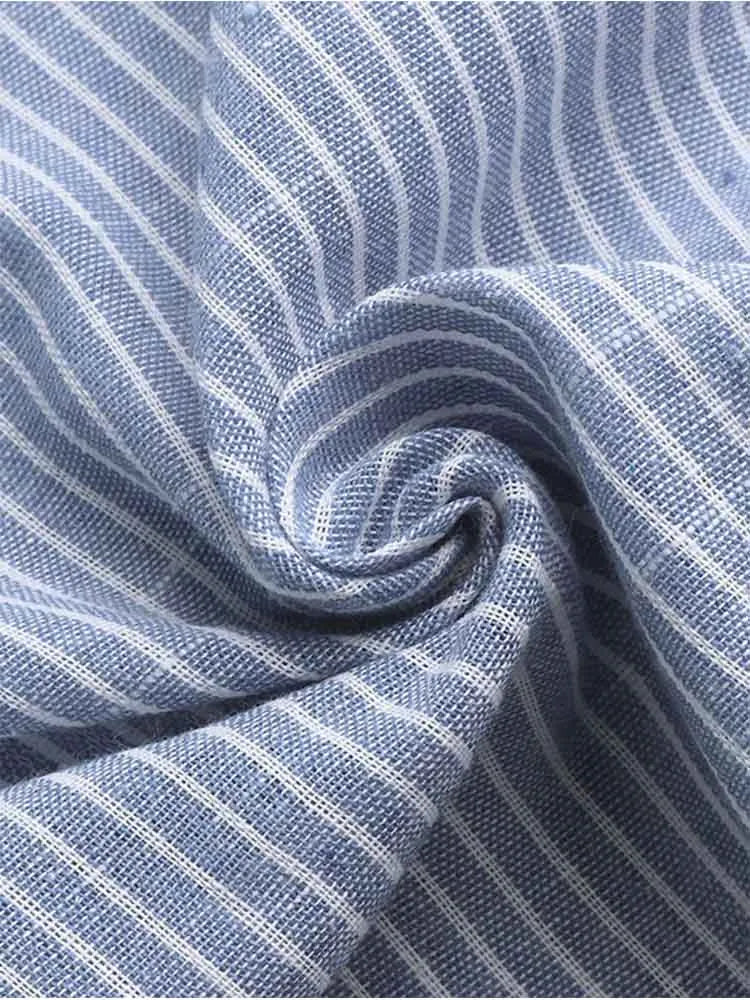 Camisa de Linho Listrada Masculina 'Aristocrat' Giovanni