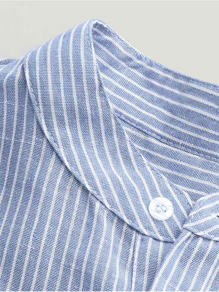 Camisa de Linho Listrada Masculina 'Aristocrat' Giovanni