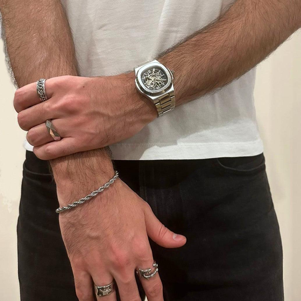 Relógio Masculino 'Aristocrat' Nautlilus Skeleton Automático