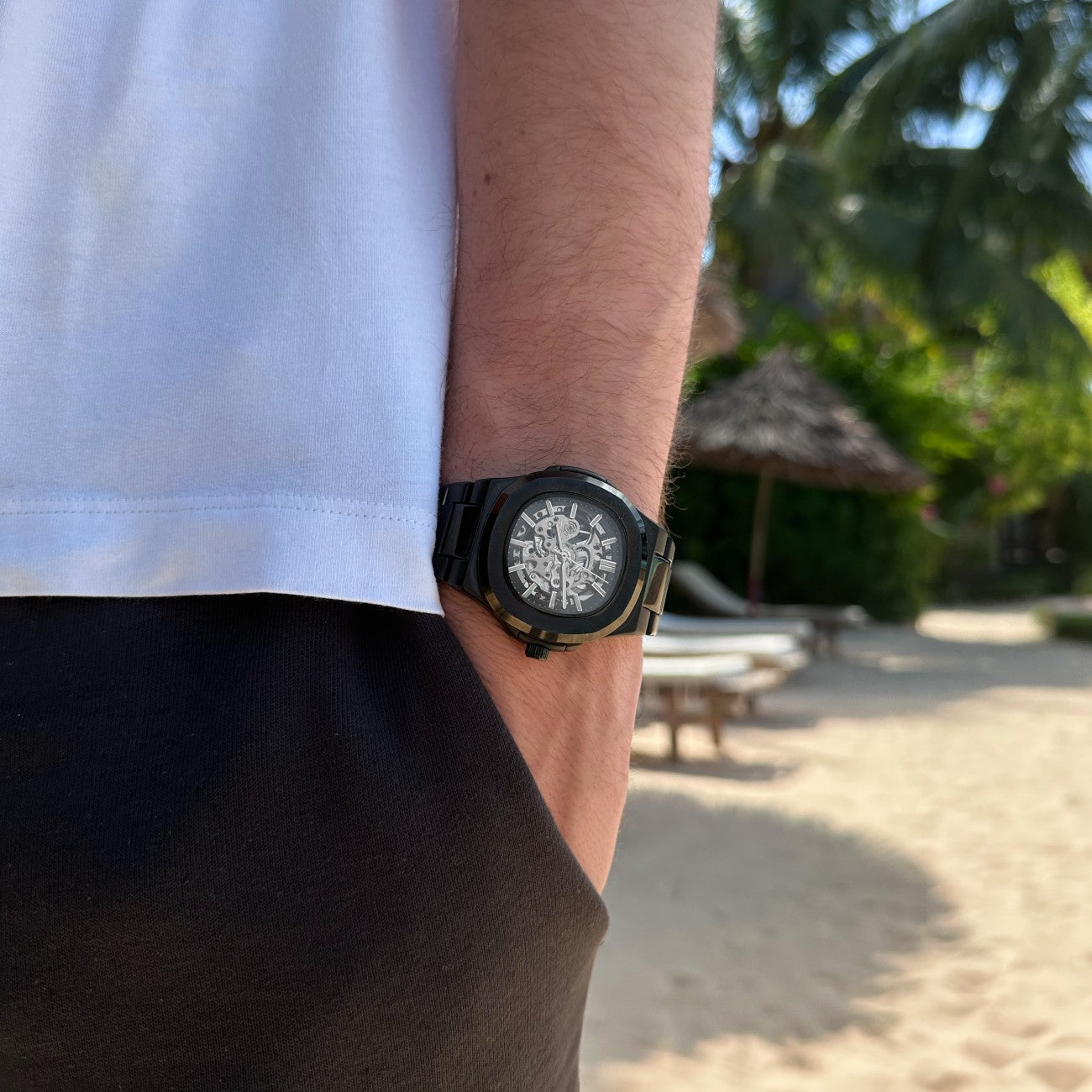 Relógio Masculino 'Aristocrat' Nautlilus Skeleton Automático