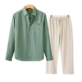Monte Seu Outfit 'Aristocrat' - Linho Manga Longa