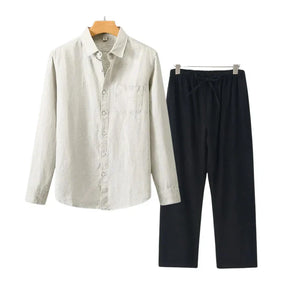 Monte Seu Outfit 'Aristocrat' - Linho Manga Longa