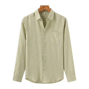 Camisa De Linho Masculina 'Aristocrat' Manga Longa