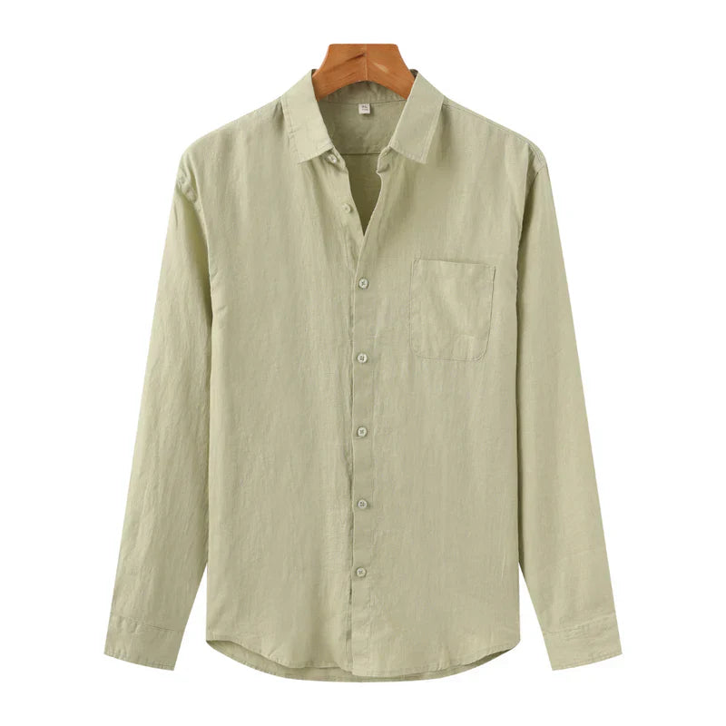 Camisa De Linho Masculina 'Aristocrat' Manga Longa