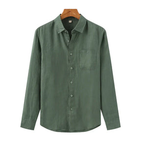 Camisa De Linho Masculina 'Aristocrat' Manga Longa
