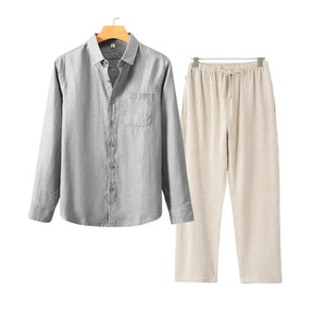Monte Seu Outfit 'Aristocrat' - Linho Manga Longa