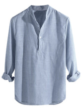 Camisa de Linho Listrada Masculina 'Aristocrat' Giovanni