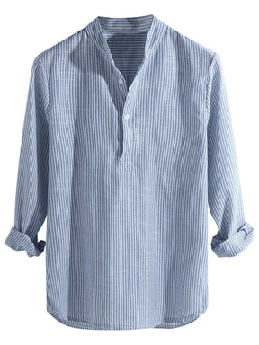 Camisa de Linho Listrada Masculina 'Aristocrat' Giovanni