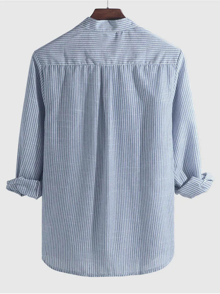 Camisa de Linho Listrada Masculina 'Aristocrat' Giovanni