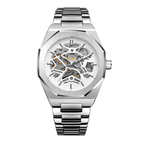 Relógio Masculino 'Aristocrat' Oak Skeleton Automático