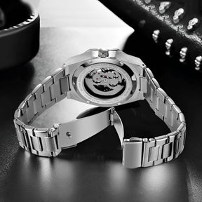 Relógio Masculino 'Aristocrat' Oak Skeleton Automático